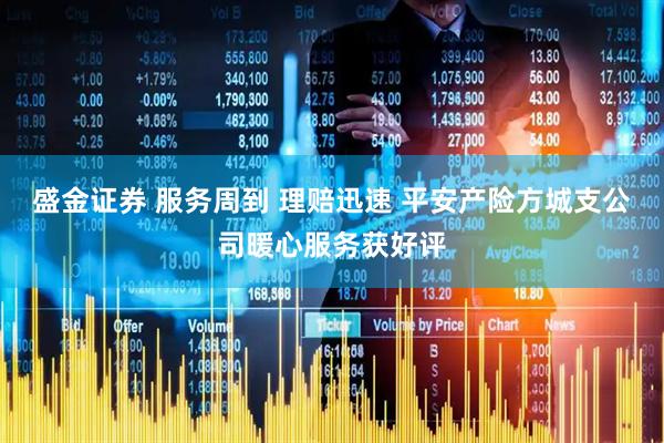 盛金证券 服务周到 理赔迅速 平安产险方城支公司暖心服务获好评