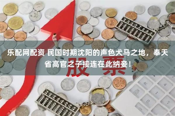 乐配网配资 民国时期沈阳的声色犬马之地，奉天省高官之子接连在此纳妾！